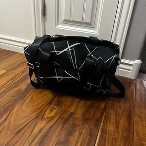 Modern Black and White Duffel Bag